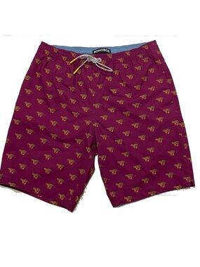 Bonobos Maroon Swim Shorts with Gold Print
Inseam 9
